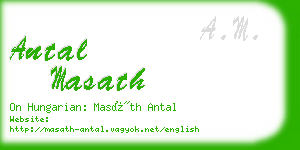 antal masath business card